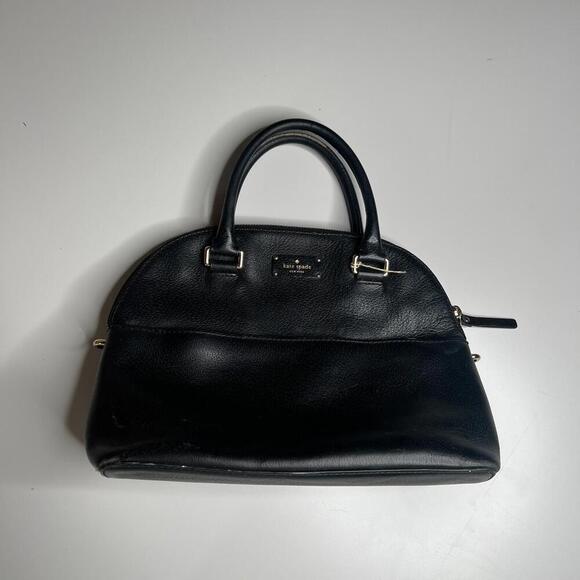 Kate Spade Cedar Street Carly Satchel Black Leather Handbag - Picture 1 of 9